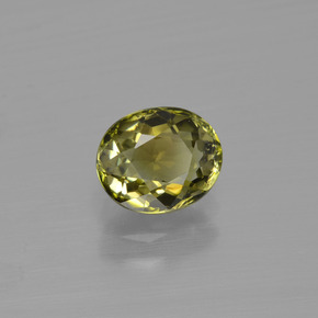Turmalina Verde Terroso Quente Natural 1.09ct, Corte Oval, VVS
