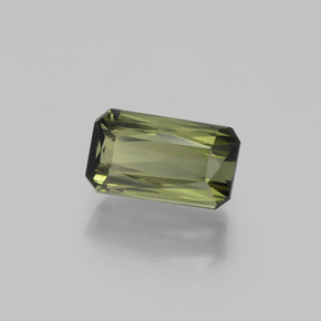 Turmalina verde natural 1,17ct, corte esmeralda, VS