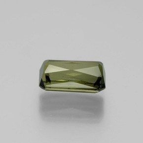 Turmalina verde natural 1,17ct, corte esmeralda, VS