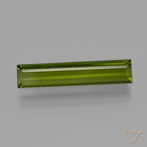 2.55ct Natural Verde floresta Turmalina, baguete, VS