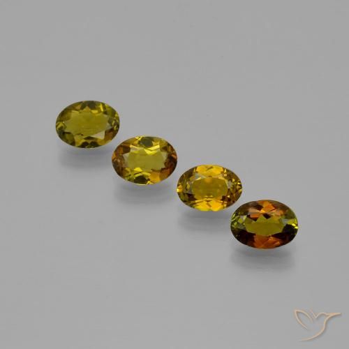Pedras preciosas de Turmalina Marrom Quente natural de 2.07 ct, oval, VVS-VS