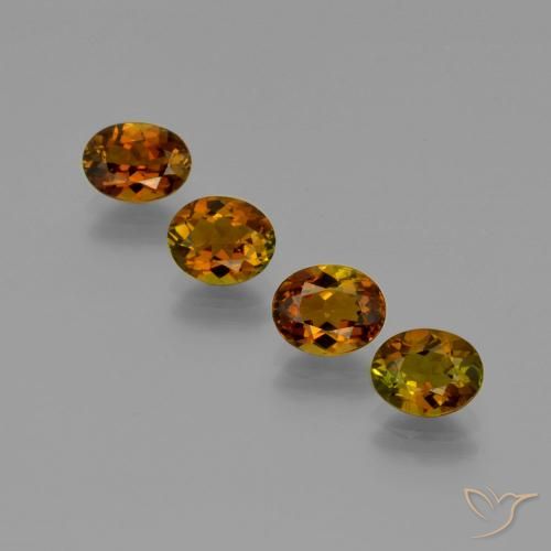 3.68ctw Natural Marrom Profundo a Dourado Avermelhado Turmalina, oval, VVS-VS