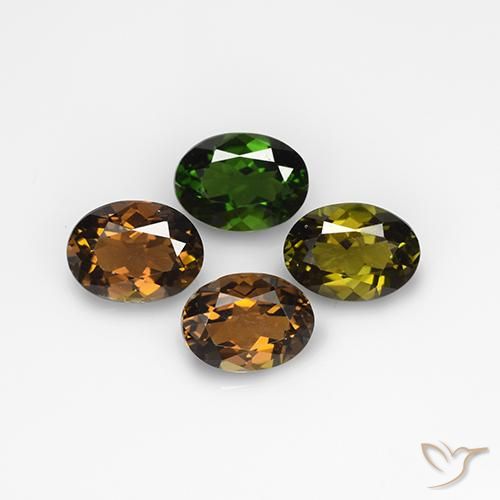 Pedras preciosas de Turmalina Multicolorido natural de 2.74 ct, oval, VVS-VS