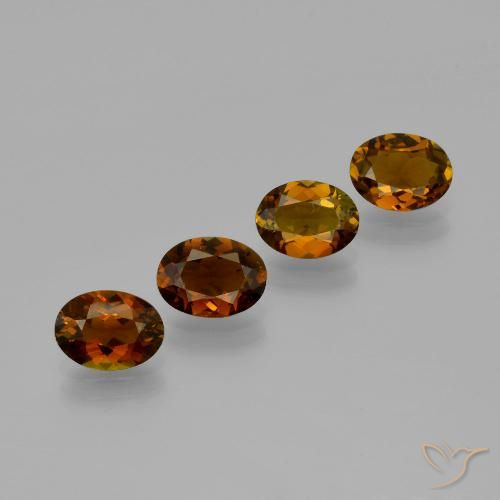 Pedras preciosas de Turmalina Castanho médio-escuro natural de 3.68 ct, oval, VVS-VS