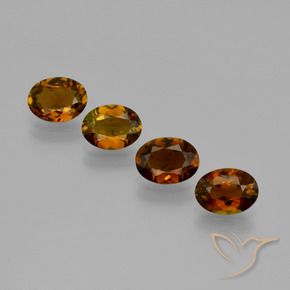 Pedras preciosas de Turmalina Castanho médio-escuro natural de 3.68 ct, oval, VVS-VS