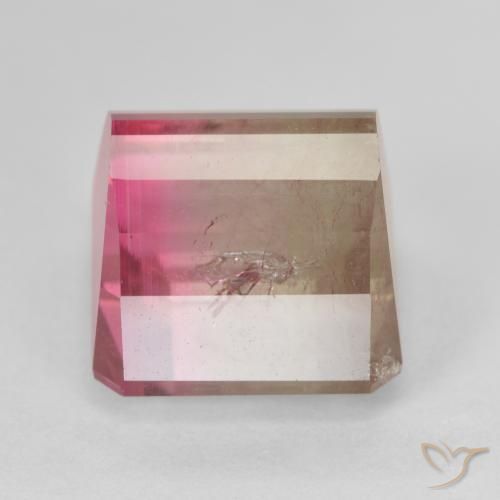 Turmalina bicolor Natural 13.13ct, Corte Octógono / Esmeralda, SI
