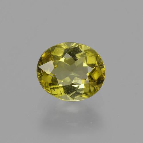 Turmalina Luz amarela Natural 1.18ct, Corte Oval, VS