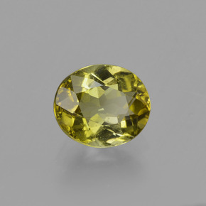 Turmalina Luz amarela Natural 1.18ct, Corte Oval, VS