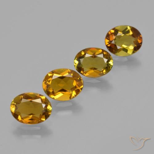 Pedras preciosas de Turmalina Marrom dourado natural de 3.43 ct, oval, VS