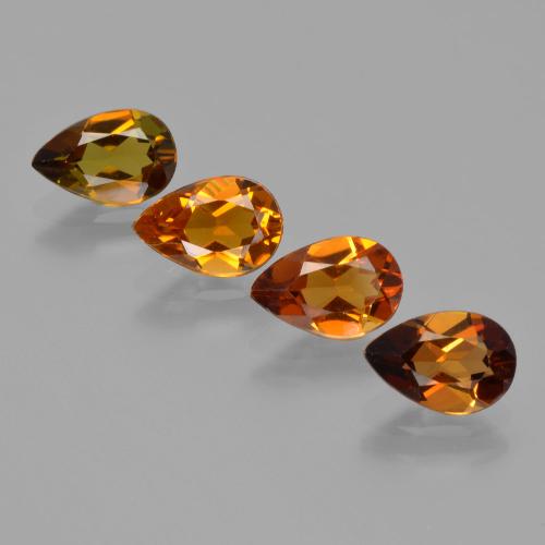 Pedras preciosas de Turmalina Multicolorido natural de 3.08 ct, Formato de pêra, VS