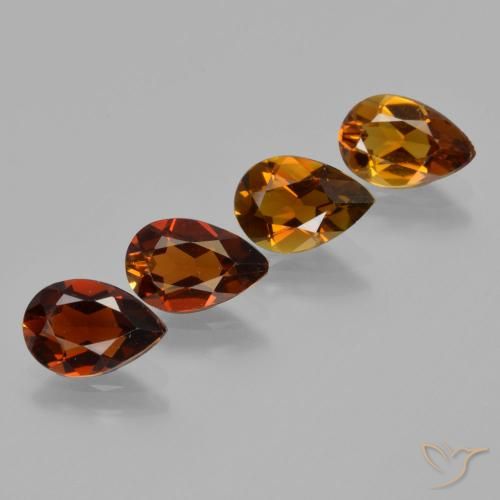 Pedras preciosas de Turmalina Marrom Quente natural de 3.45 ct, Formato de pêra, VS