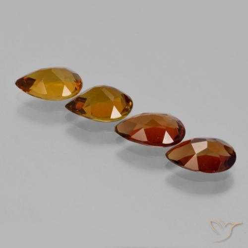 Pedras preciosas de Turmalina Marrom Quente natural de 3.45 ct, Formato de pêra, VS