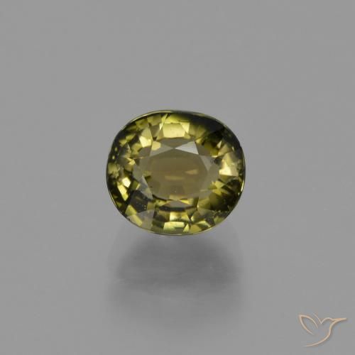 Turmalina verde natural 1,12ct, corte oval, VS