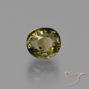 Turmalina verde natural 1,12ct, corte oval, VS