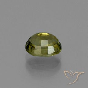 Turmalina marrom dourado esverdeado natural 1,06ct, corte oval, VS