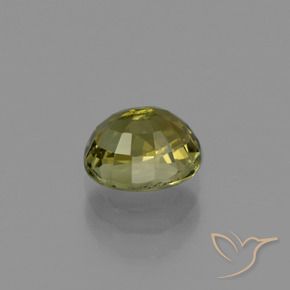 Turmalina Verde acastanhado Natural 1.03ct, oval, VS