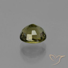 Turmalina Verde acastanhado Natural 1.09ct, oval, VS
