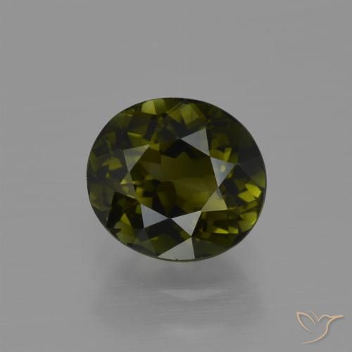1.30ct Natural Verde acastanhado Turmalina, oval, VVS-VS