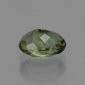 Turmalina verde escuro natural 1,14ct, corte oval, VVS-VS