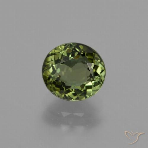 1.26ct Natural Verde escuro Turmalina, oval, VVS-VS