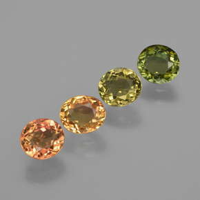 Pedras preciosas de Turmalina Multicolorido natural de 2,54 ct, Corte Oval, VVS-VS