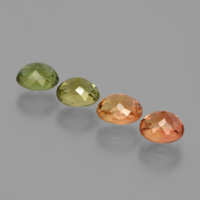 Pedras preciosas de Turmalina Multicolorido natural de 2,54 ct, Corte Oval, VVS-VS