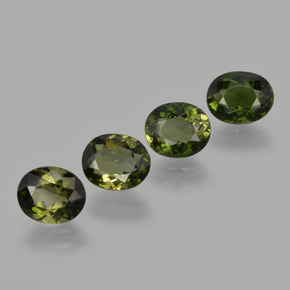 Pedras preciosas de turmalina verde natural de 3,44 ct, corte oval, VVS-VS