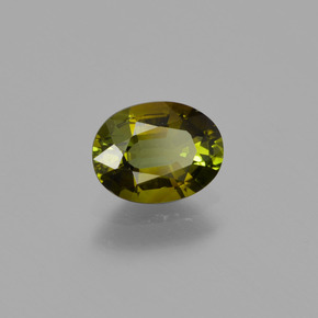 Turmalina Verde acastanhado Natural 0.70ct, Corte Oval, VS