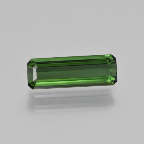 Turmalina verde terroso natural 1,58ct, corte esmeralda, VVS-VS