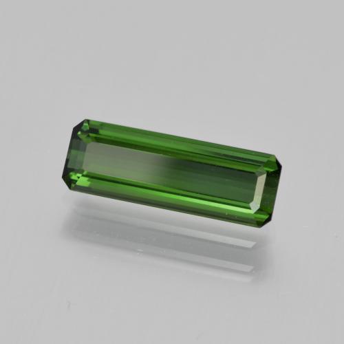 Turmalina verde terroso natural 1,58ct, corte esmeralda, VVS-VS