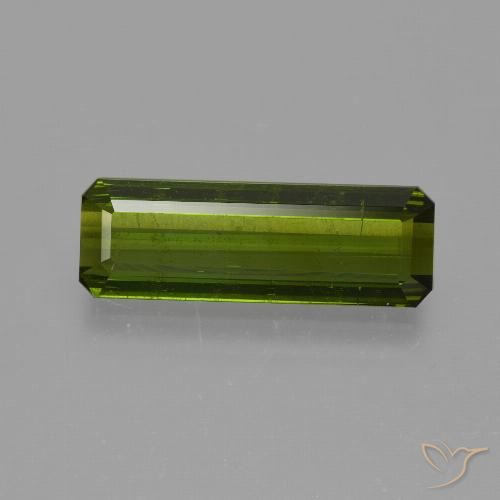 1.77ct Natural verde escuro Turmalina, Corte Esmeralda, VS
