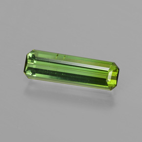 Turmalina verde vivo natural 1,13ct, corte esmeralda, VS