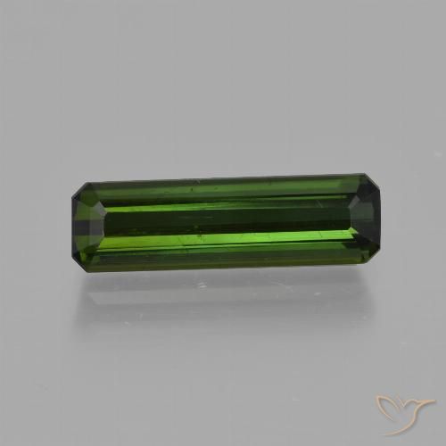 2.02ct Natural verde escuro Turmalina, Corte Esmeralda, VS