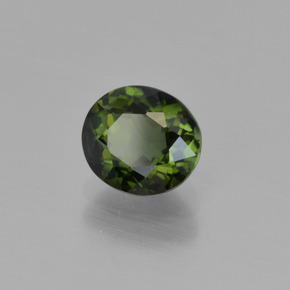Turmalina verde escuro Natural 1,13ct, Corte Oval, VVS-VS