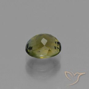 Turmalina Verde Terroso Quente Natural 1.09ct, oval, VVS-VS