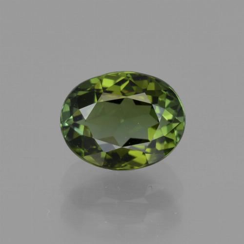 Turmalina verde escuro Natural 1.05ct, Corte Oval, VVS-VS