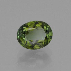 Turmalina verde escuro Natural 1.05ct, Corte Oval, VVS-VS