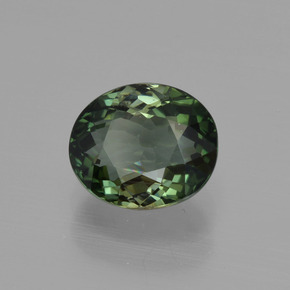 Turmalina verde natural 1,31ct, corte oval, VS