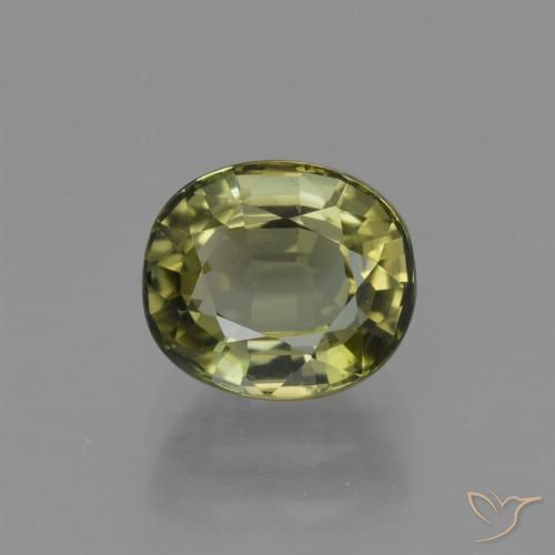 1.28ct Natural Verde Terroso Quente Turmalina, oval, VVS