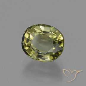 Turmalina Verde Terroso Quente Natural 1.28ct, oval, VVS