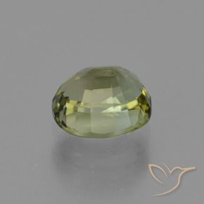 Turmalina Verde Terroso Quente Natural 1.28ct, oval, VVS