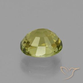 Turmalina amarelo natural 1,20ct, corte oval, VS