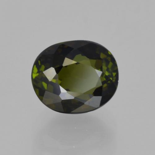 Turmalina verde floresta natural 2,03ct, corte oval, VVS