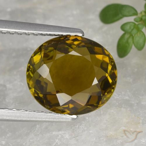 2.72ct Natural Marrom dourado Turmalina, oval, VVS