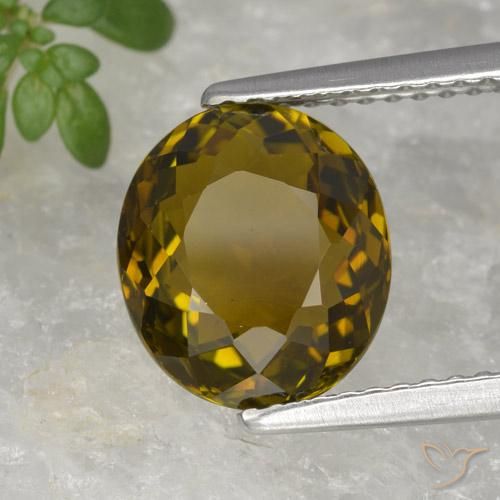 Turmalina Marrom dourado Natural 2.72ct, oval, VVS