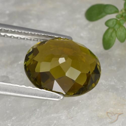 Turmalina Marrom dourado Natural 2.72ct, oval, VVS