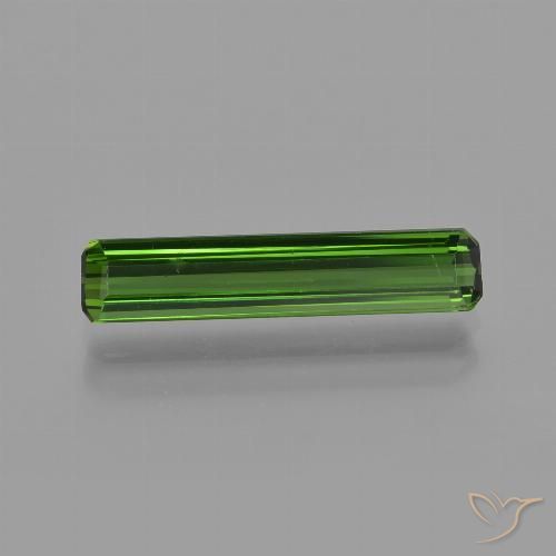 1.59ct Natural Verde escuro Turmalina, Corte Esmeralda, VS