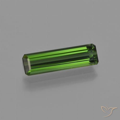 1.51ct Natural verde escuro Turmalina, Corte Esmeralda, VVS-VS