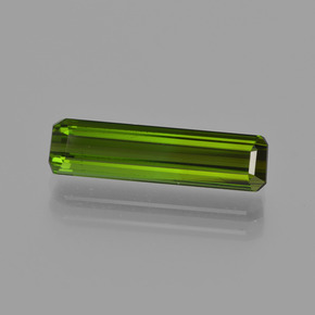 Turmalina verde terroso natural 2,15ct, corte esmeralda, VVS-VS