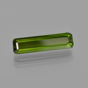 Turmalina verde terroso natural 2,15ct, corte esmeralda, VVS-VS